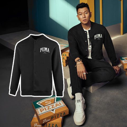 PUMA 外套 Squad Jacket 男款 黑 白 飛行外套 棒球外套 E.SO 瘦子同款 62917301