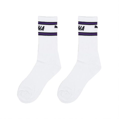 PUMA 長襪 Fashion Crew Socks 白 藍 紫 復古 中筒襪 休閒襪 襪子 BB148104