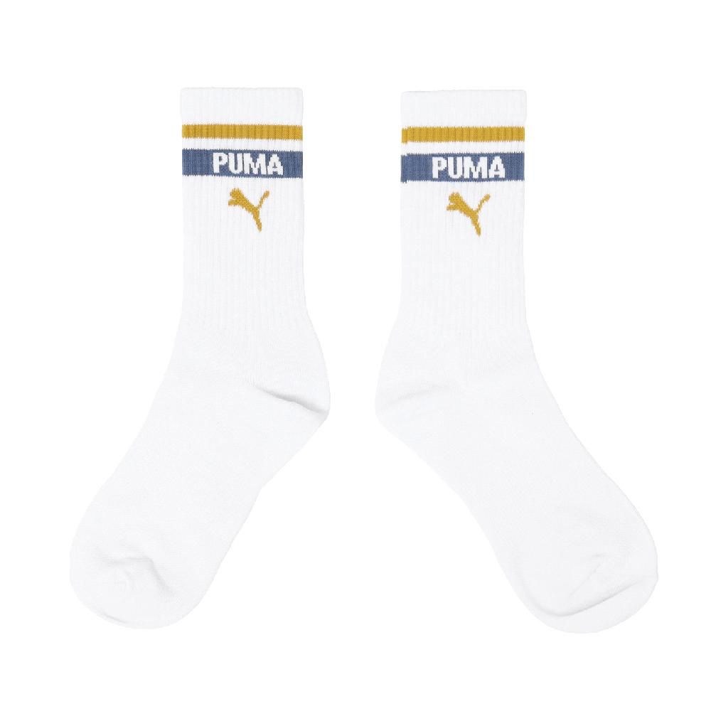 PUMA Puma 彪馬 長襪 Fashion Crew Socks 白 藍 黃 復古 中筒襪 休閒襪 襪子 BB144403