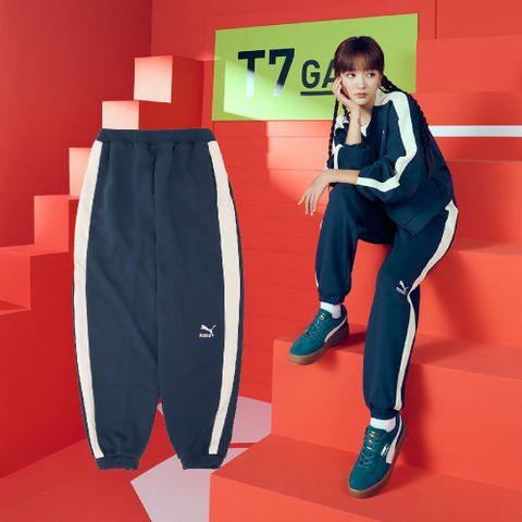 PUMA Puma 彪馬 長褲 T7 MX Pants 女款 藍 米白 排汗 束口褲 褲子 王淨著用款 62813214