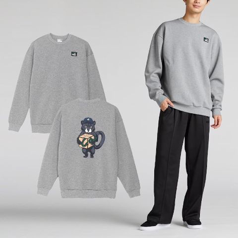 PUMA 彪馬 Puma 彪馬 長袖 Crew Sweatshirts 亞規 灰 長T 上衣 黑豹 蛇 62814453
