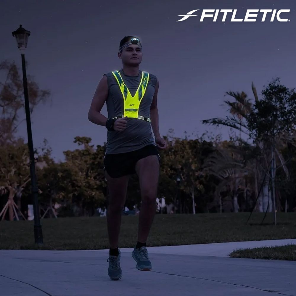 Fitletic  輕量跑步反光背心GLO VEST 螢光黃