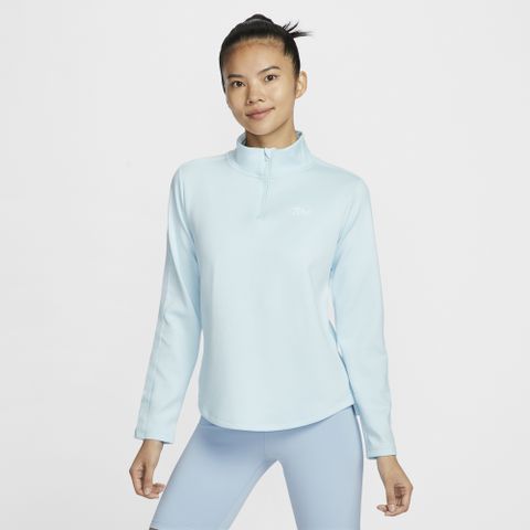 【NIKE】AS W NK ONE TF HZ TOP NVTY GCE 女 半開襟上衣 藍色 運動-HQ4740474