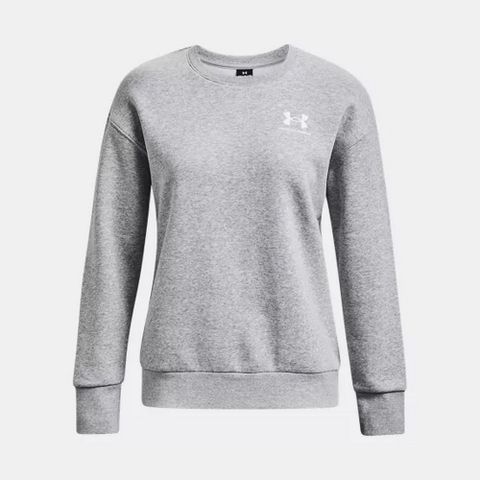 【UNDER ARMOUR】Essential Fleece 長袖套頭衫 女 大學T 灰色-1373032-011