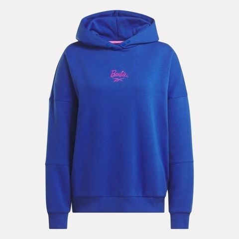 Reebok X Barbie Hoodie [100211004] 女 連帽上衣 帽T 連帽長袖 落肩 藍