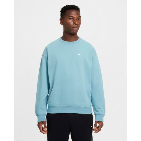 【NIKE】M NK SOLO SWSH FLC CRW 男款 長袖上衣 大學T 藍色-DX1361464