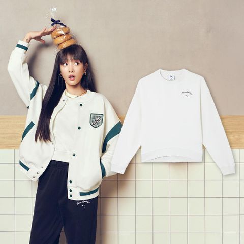 PUMA 彪馬 長袖 Sports Legacy 女款 白 寬鬆 大學T 衛衣 王淨同款 63253692