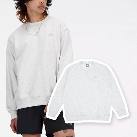 長袖 Athletics French Terry 男款 灰 寬鬆 刺繡 大學T 衛衣 NB MT41506AHH
