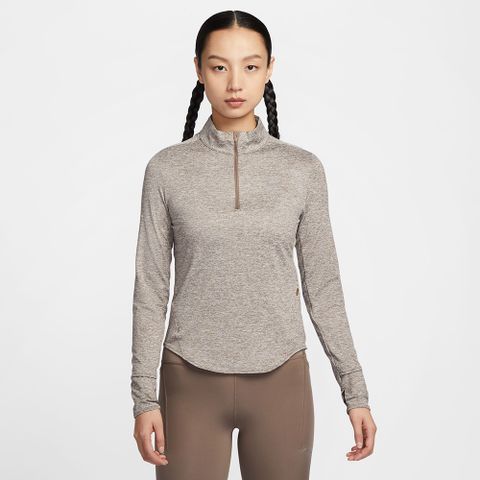 【NIKE】AS W NK SWIFT DF UV HZ TOP 女 長袖上衣 摩卡棕-HQ0500233