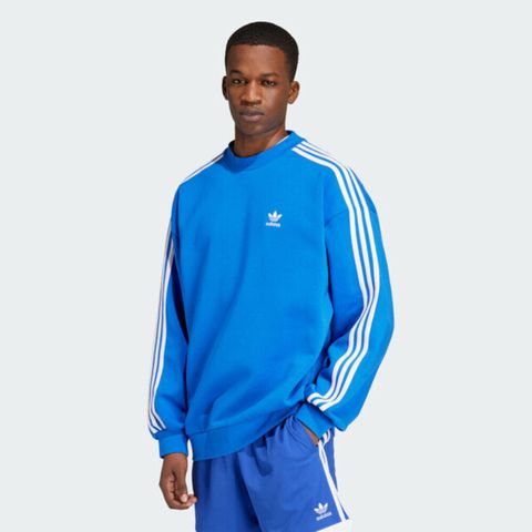 Adidas Oversize Crew IZ2479 男 長袖上衣 大學T 休閒長袖 藍 亞版