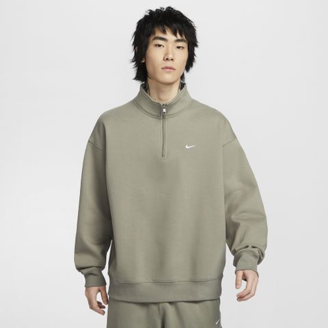 【NIKE】M NK SOLO SWSH HW BB QZ TOP 男款 長袖上衣 半開襟 大學T 綠色-DQ5209320