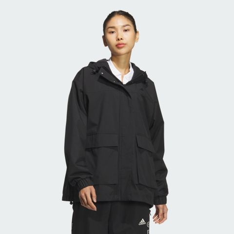 ADIDAS 愛迪達 MOUNTAIN PARKA 休閒外套 女 連帽 寬鬆 黑色-JG3812