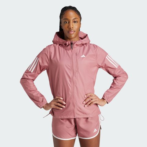 ADIDAS 愛迪達 OTR B JKT 休閒外套 女 連帽 運動 粉色-IM5403