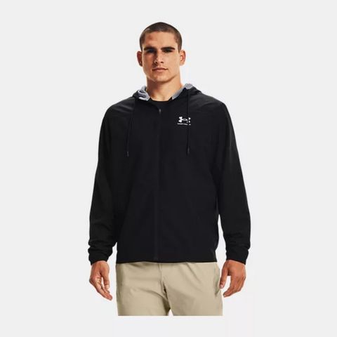 Under Armour 安德瑪 SPORTSTYLE防風外套 男 連帽 黑色-1361621-003