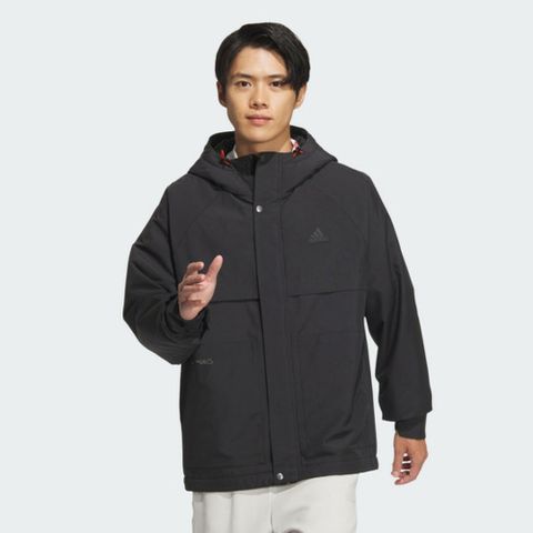 ADIDAS 愛迪達 TH WARM JKT 休閒外套 男款 連帽外套 保暖 防風 黑色-JI8680