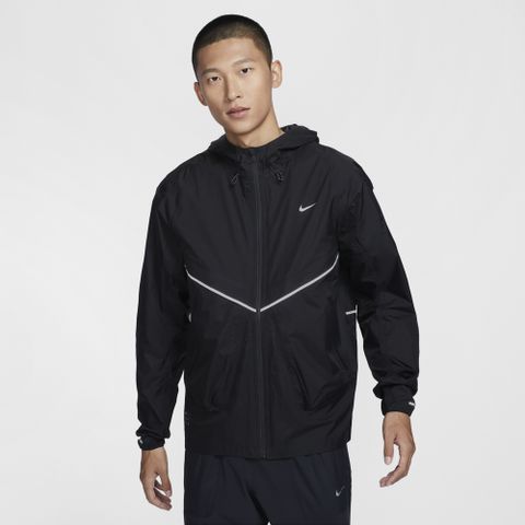 NIKE 耐吉 AS M NK SFADV RUN DIV JKT 男款 連帽外套 防風 防水 反光 黑色-FZ0623010