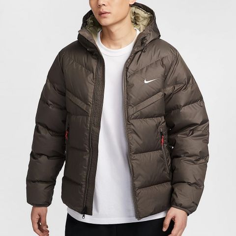 NIKE 耐吉 AS M NK SF WR 650-D FLD HD JKT 男款 羽絨外套 保暖 防風 防潑水 灰褐色-HV8203004