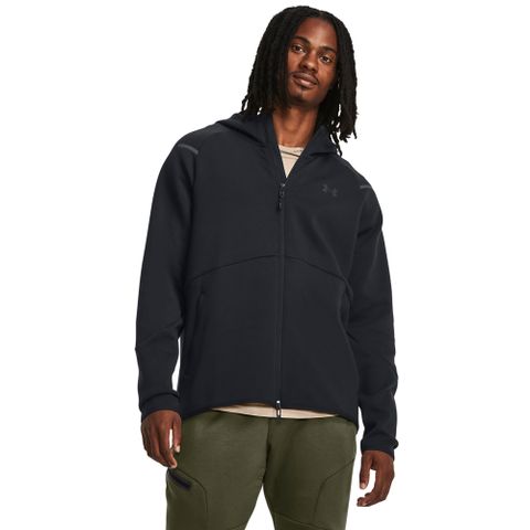 【UNDER ARMOUR】男 Unstoppable Flc 連帽外套 男 黑色-1379806-001