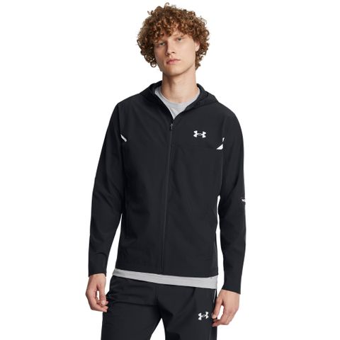 【UNDER ARMOUR】男 Vanish Woven Utility 防風外套 男 黑色-1389255-001