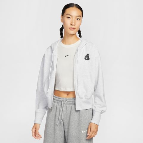 NIKE AS W NSW GFX FLC CROP FZ HDY G 女 連帽外套 IO0490051