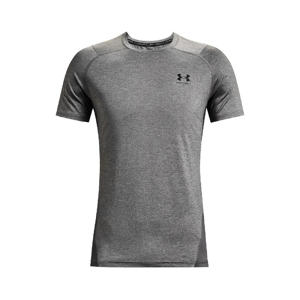 Under Armour  安德瑪 短袖 HG Armour Tee 男款 灰 黑 輕量 親膚 速乾 運動 跑步 短T UA 1361683090