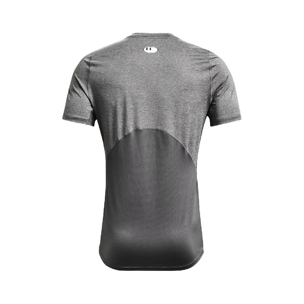 Under Armour  安德瑪 短袖 HG Armour Tee 男款 灰 黑 輕量 親膚 速乾 運動 跑步 短T UA 1361683090