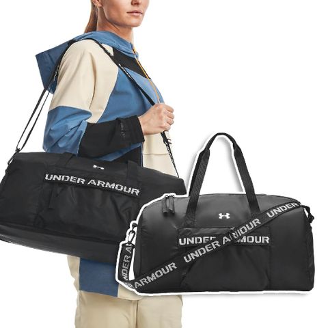 Under Armour 安德瑪 健身包 Favorite Duffle Bag 黑白 防潑水 多夾層 旅行袋 運動包 UA 1369212001