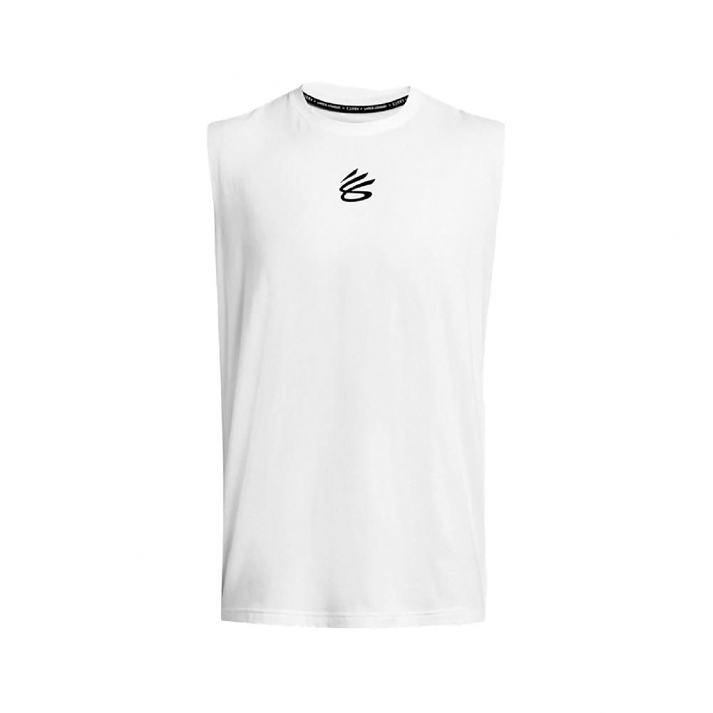 Under Armour  安德瑪 背心 Curry Tank Top 男款 白 黑 彈性 寬鬆 咖哩 運動 籃球 UA 1383377100