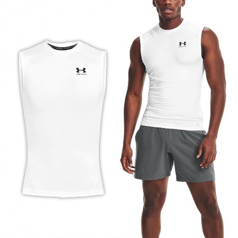 Under Armour 安德瑪 背心 HG Armour Tank Top 男款 白 黑 吸汗 快乾 親膚 運動 籃球 UA 1361522100