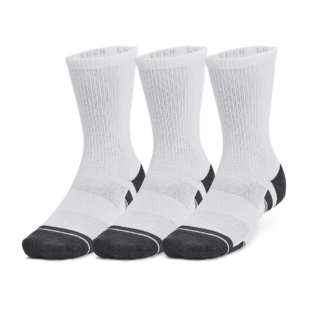 Under Armour  安德瑪 運動襪 Perf Tech Crew Socks 白 黑 透氣 排汗 支撐 中筒襪 UA 1382033100