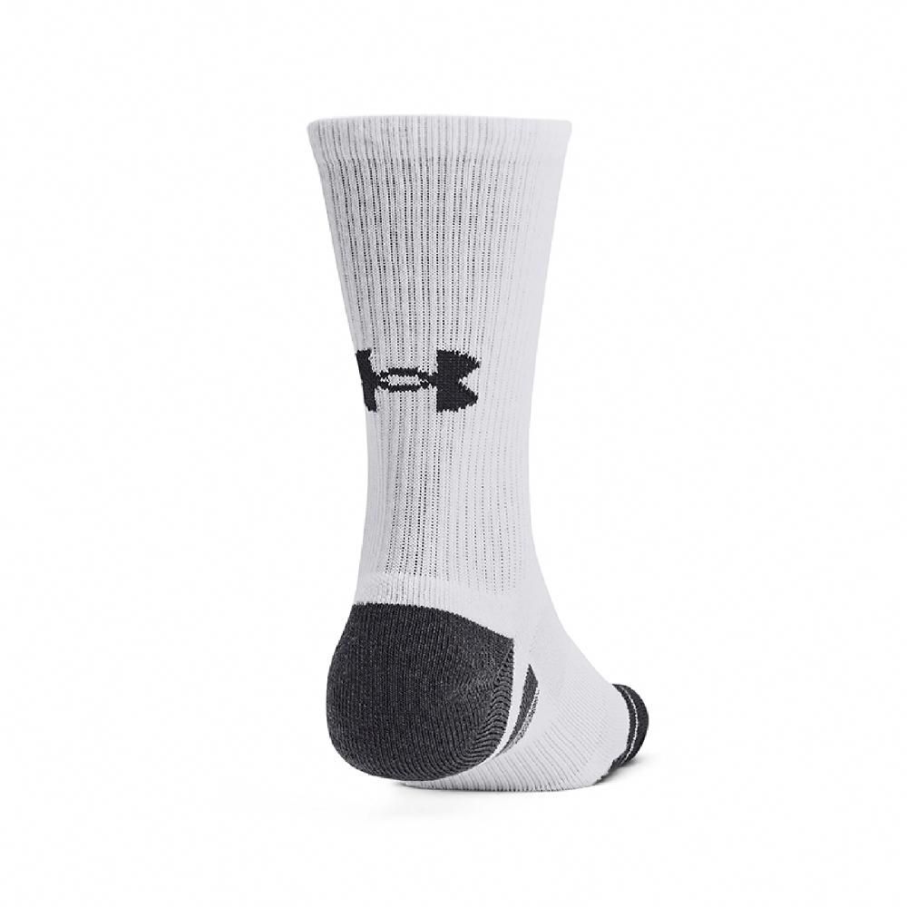 Under Armour  安德瑪 運動襪 Perf Tech Crew Socks 白 黑 透氣 排汗 支撐 中筒襪 UA 1382033100