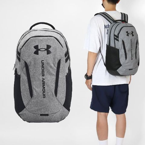 Under Armour 安德瑪 後背包 Hustle 6.0 Backpack 灰黑 防潑水 15吋 筆電包 運動包 背包 UA 1384672026