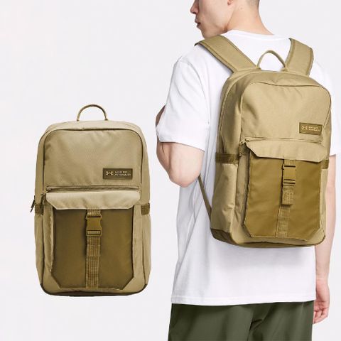 Under Armour 後背包 Triumph Campus Backpack 卡其 防潑水 15吋 筆電包 運動包 UA 1384462263