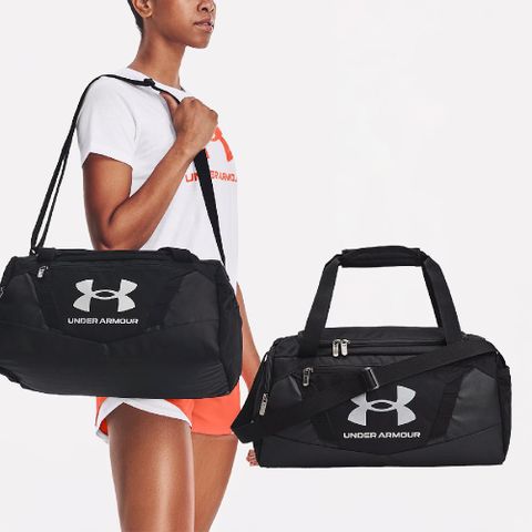 Under Armour 健身包 Undeniable 5.0 Duffle Bag 黑 銀 防潑水 旅行袋 斜背包 UA 1369221001