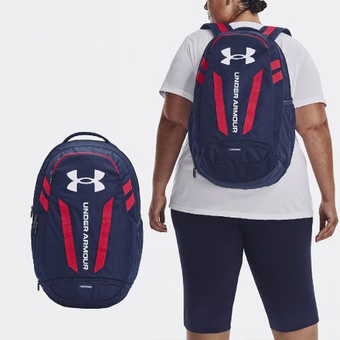 Under Armour 後背包 Hustle 5 Backpack 藍 紅 防潑水 15吋 筆電包 運動包 UA 1361176409