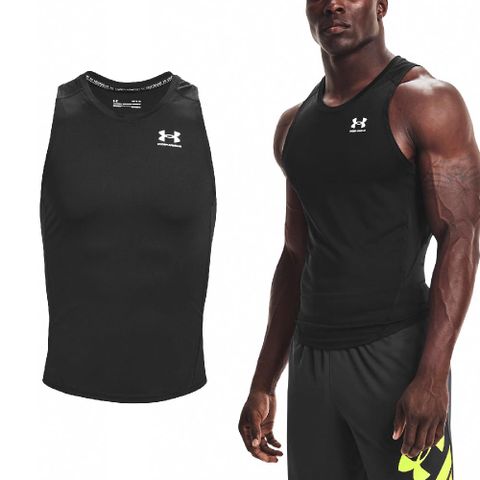 Under Armour Under Armour 安德瑪 背心 HG Armour Tank Top 男款 黑 白 緊身 吸汗 快乾 籃球 健身 UA 1368352001