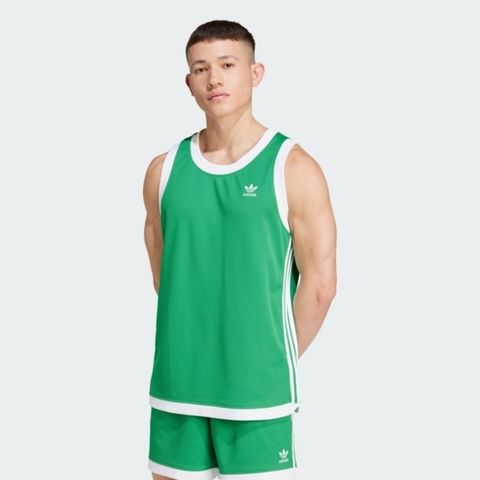 Adidas Adicolor Mock Eyelet Vest IZ2452 男 背心 籃球 運動 綠 白 亞版