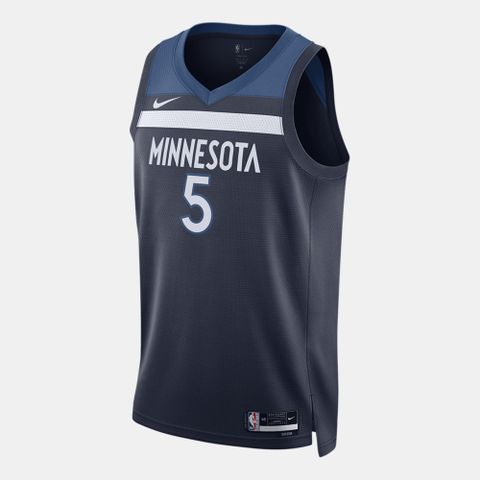 NIKE 耐吉 MIN MNK DF SWGMN JSY ICN 22 男款 籃球背心 NBA 灰狼隊 深藍色-DN2013427