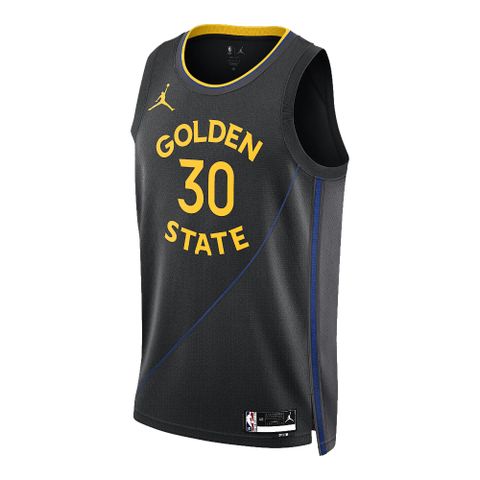 【NIKE】GSW MNK DF SWGMN JSY STM 24 男款 籃球背心 NBA 勇士隊 黑色-FQ4719010