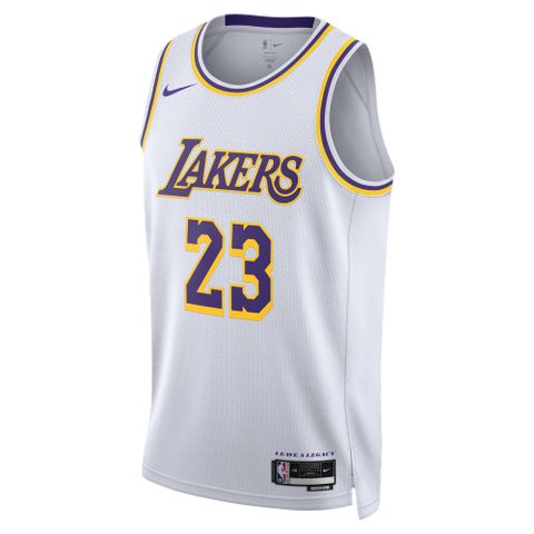 【NIKE】LAL MNK DF SWGMN JSY ASC 22 男 籃球背心 NBA 湖人隊 白色-DN2081103