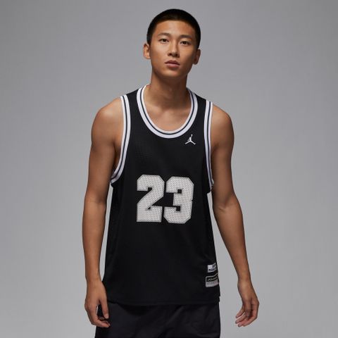 【NIKE】AS M J ESS SUMMER JERSEY 男 運動背心 喬丹 球衣 黑色-HF9376010