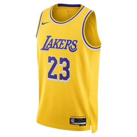 【NIKE】LAL MNK DF SWGMN JSY ICN 22 男 籃球背心 NBA 湖人 黃色-DN2009733