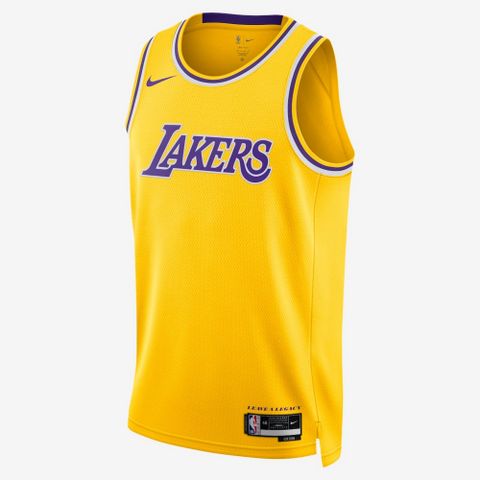 【NIKE】LAL MNK DF SWGMN JSY ICN B22 男 籃球背心 NBA 湖人隊 黃色-DN2140728