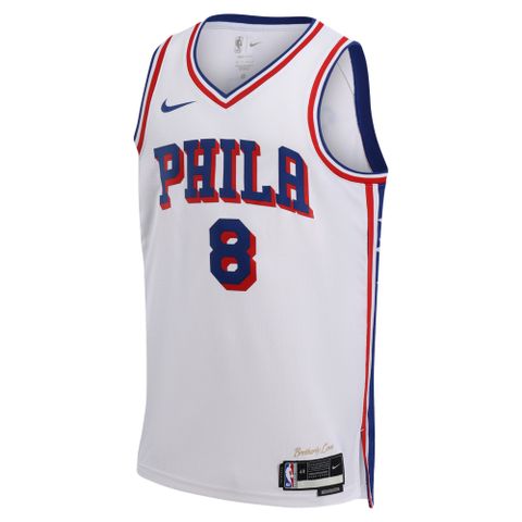 【NIKE】PHI MNK DF SWGMN JSY ASC 23 男 籃球背心 NBA 76人 白色-DX8472104