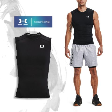 背心 HG Armour Tank Top 男款 黑 無袖 訓練 透氣 排汗 UA 1361522001