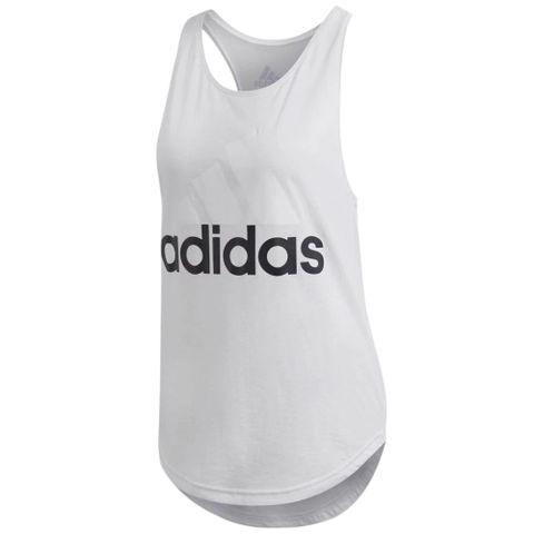 ADIDAS 女 背心 白LOGO 黑字