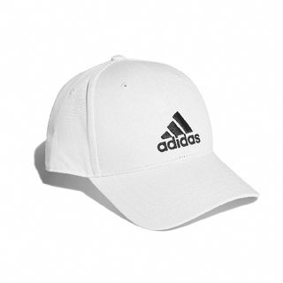 adidas 帽子 Baseball Cap 運動休閒 男女款 愛迪達 棒球帽 遮陽 穿搭 帽圍可調 白 黑  FK0890