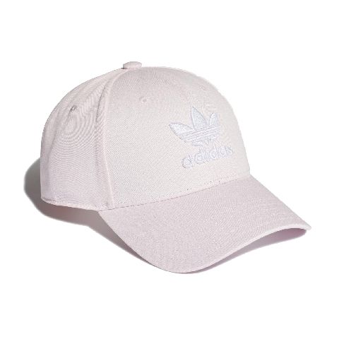 ADIDAS 愛迪達 帽子 Trefoil Baseball Cap  三葉草 電繡 老帽 穿搭 帽微可調 粉白 FM1325 FM1325