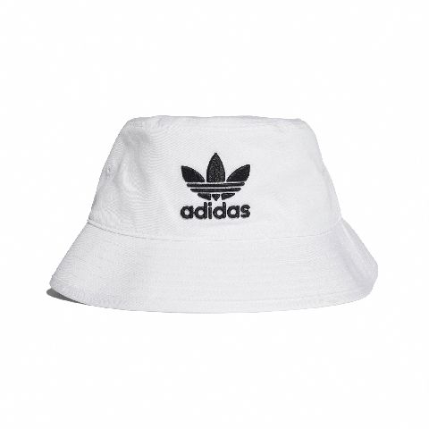 ADIDAS 愛迪達  漁夫帽 Trefoil Bucket Hat 男女款  三葉草 穿搭 刺繡logo 白 黑 BK7350 BK7350