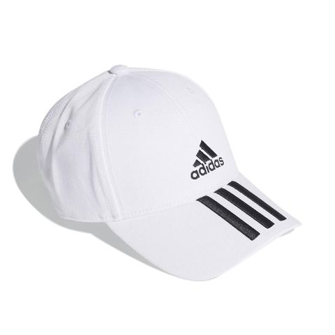 Adidas 帽子 3-Stripes 男女款 白 老帽 棒球帽 三線條 斜紋布 FQ5411